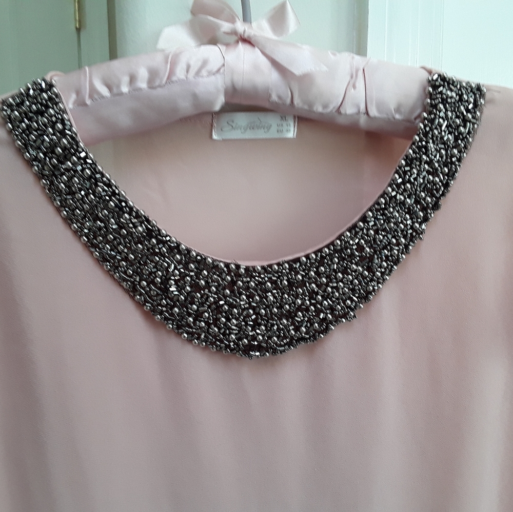 Vintage Singwing Pink Blouse xl - Picture 2 of 8